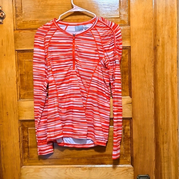 Athleta Tops - Athleta Pacifica 1/2 Zip Striped Pullover M Long Sleeve
